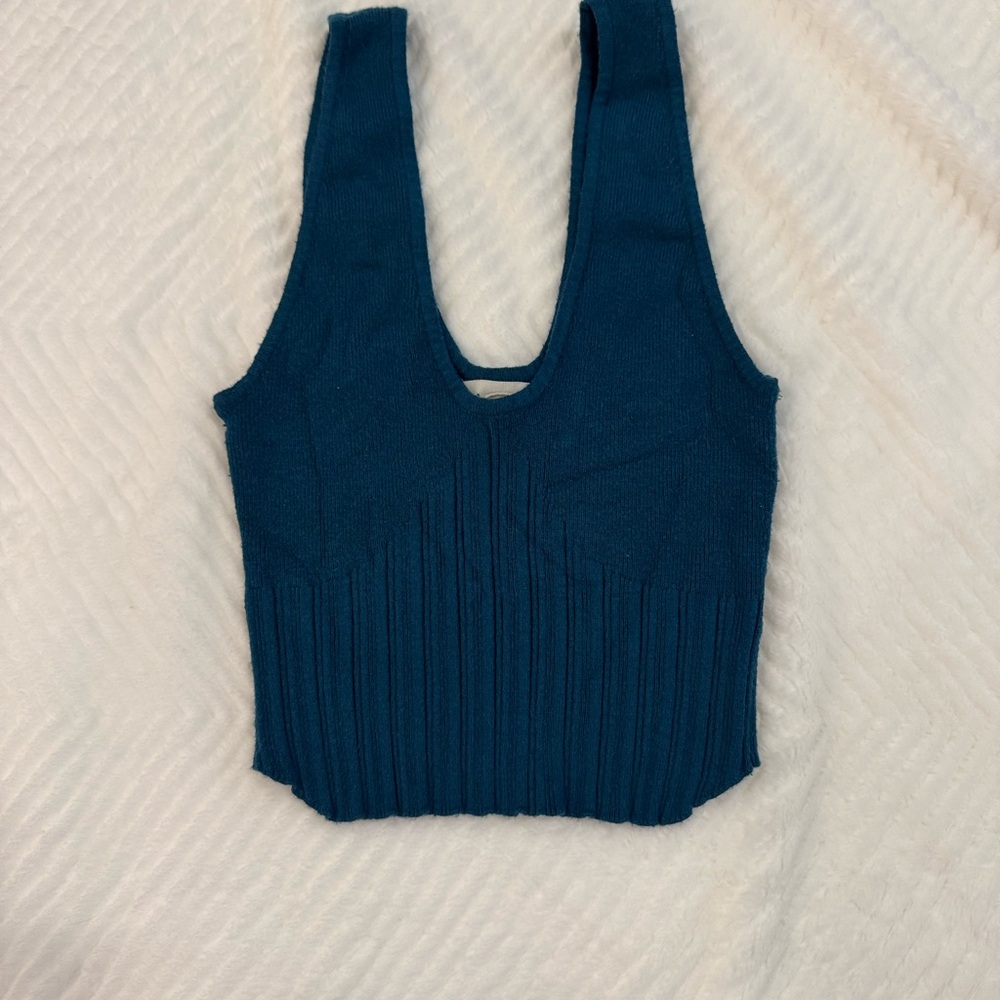 PacSun Deep Blue Knit Crop Top